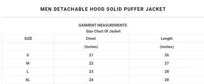 Men’s Plain Puffer Jacket | Polyester | Winter Wear