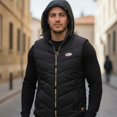 Men's Parachute Printed Sleeveless Jacket