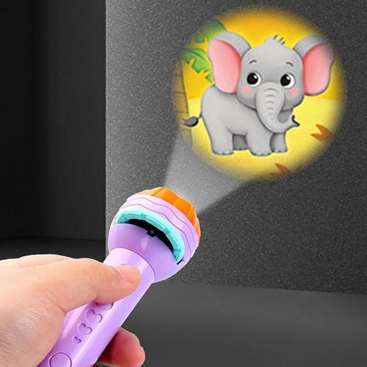Plastic Animal Print Projector Torch