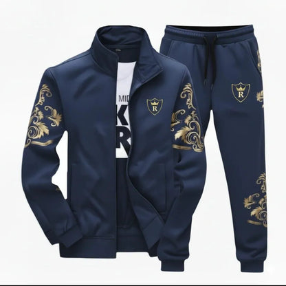 2 Pcs Men's Fleece Zipper Track Suit