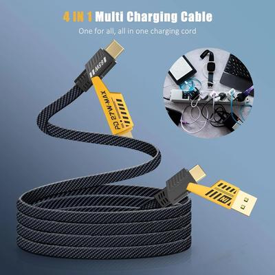 Fast Charging TPE 3 in 1 Charging Cable - 65 Watts Power