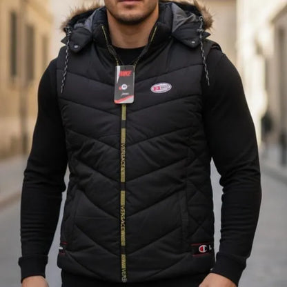 Men's Parachute Printed Sleeveless Jacket