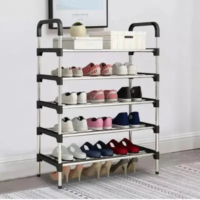 4 Layer shoe rack Tier Colored stainless steel Stackable shoe rack organizer