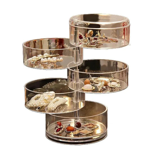 Elegant 3-Layer Jewelry Box Organizer for Rings, Earrings & Necklaces