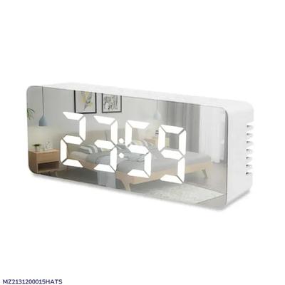 Smart LED Mirror Table Clock with Digital Alarm & Snooze Function