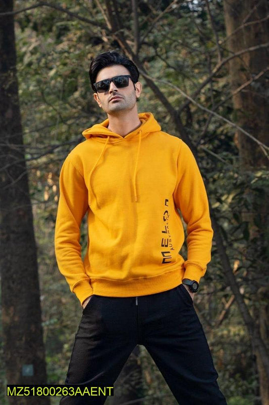 1 Pc Men's Stitched Fleece Printed Hoodie