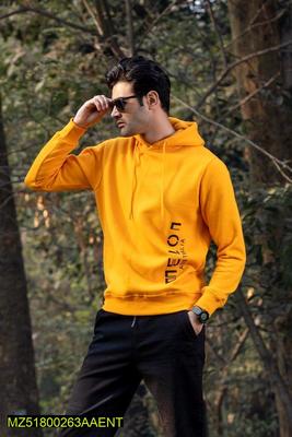 1 Pc Men's Stitched Fleece Printed Hoodie