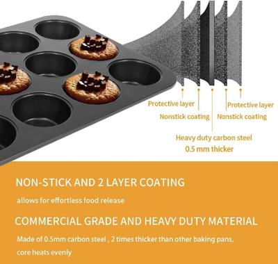 06 Hole Cupcake Tray, Muffin Pan non stick cupcake baking pan kitchen utensil