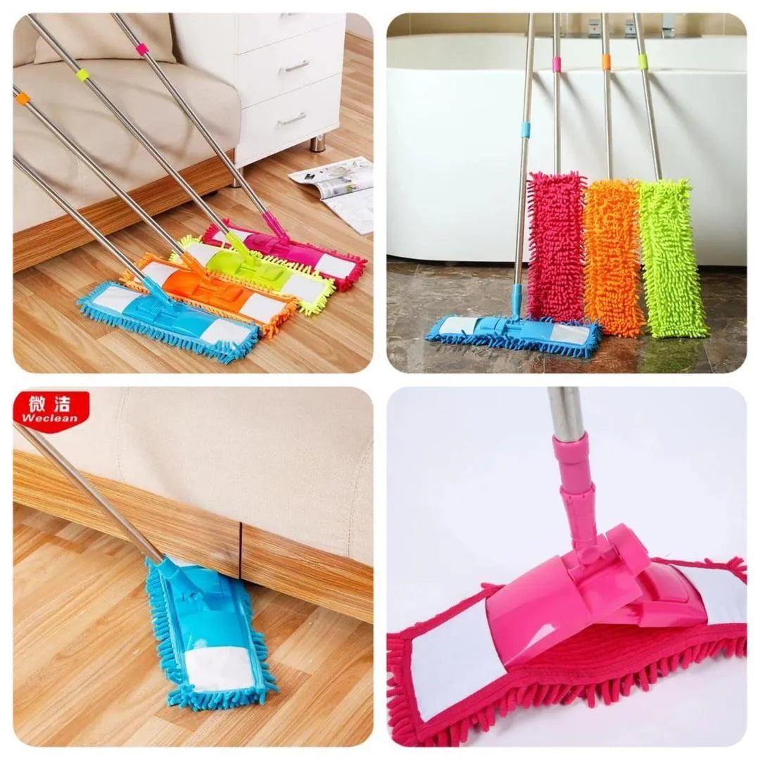 Flat Mop with Reusable Microfiber Pad – Easy Clean Floor Mop