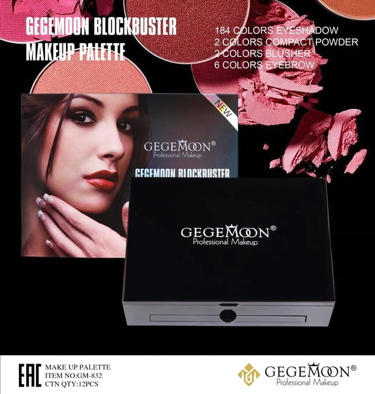 Gegemoon Blockbuster Makeup Palette | 184 Colors Eyeshadow & Full Face Kit