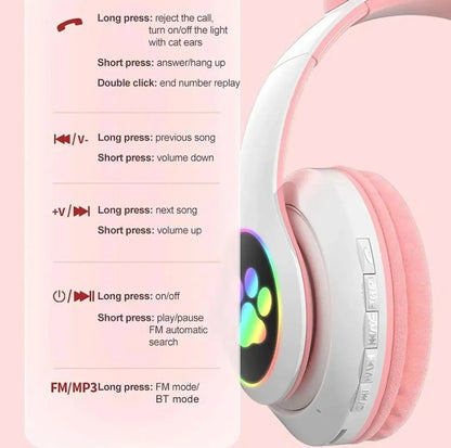 Cat Ear Headphones for Kids & Teens