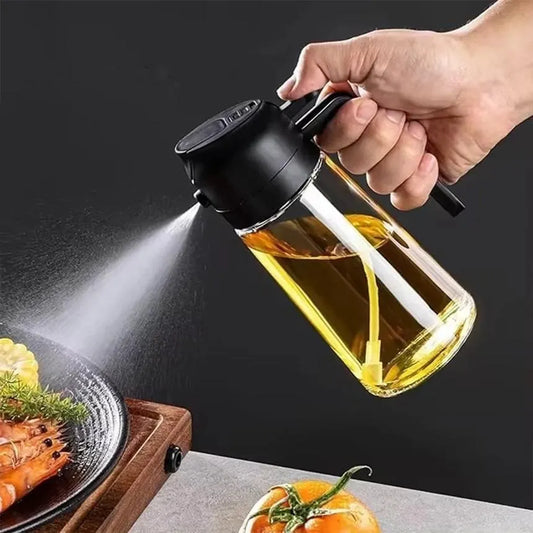 2-in-1 Oil Dispenser Bottle – Pour & Spray Cooking Oil